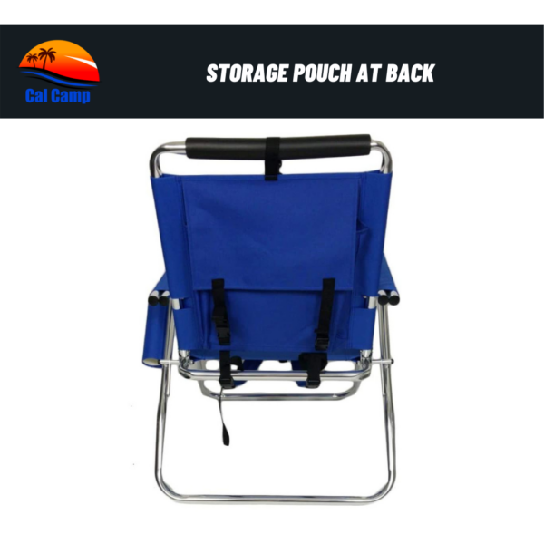 Backpack Fishing Chair - Portable Folding Ultra Light Chair with Padded Carrying Straps & Padded Lumbar Support Bar - All Aluminum Fishing Chair with Cup & Fishing Rod Holder (6)