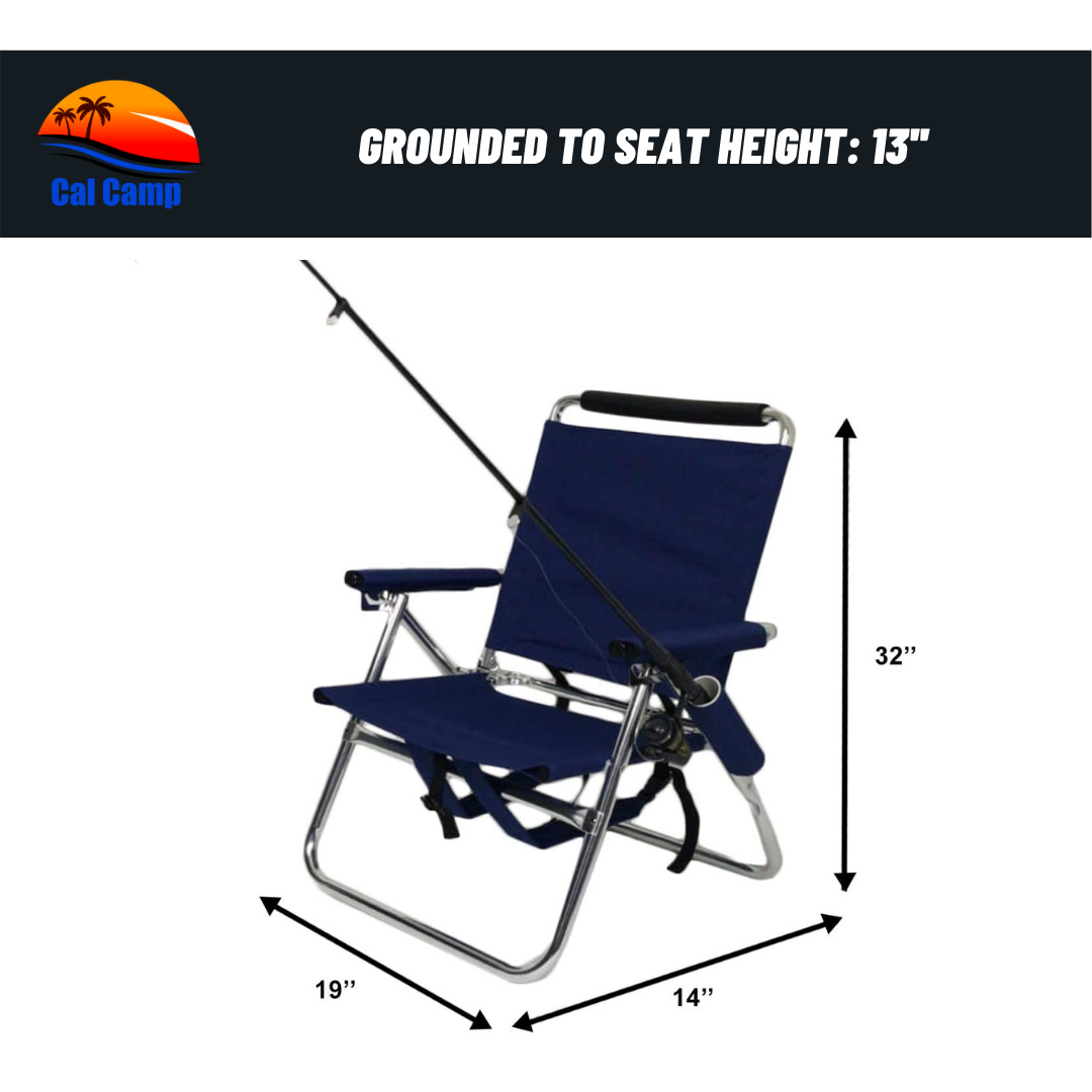 Backpack Folding Camping Chair Navy Blue at CalCamp