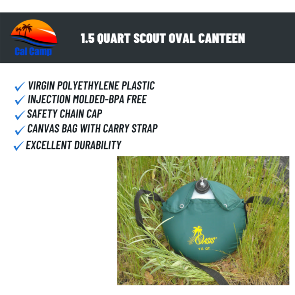Oasis 1.5 Quart Scout Oval Canteen