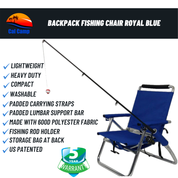 Backpack Fishing Chair Royal Blue