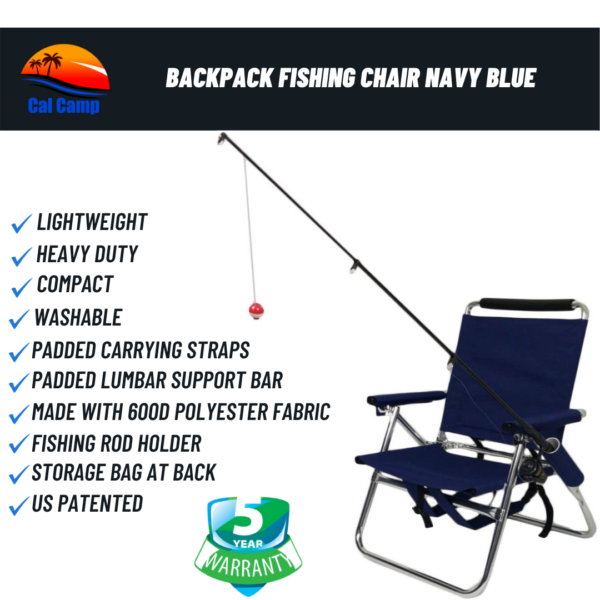 Backpack Fishing Chair Navy Blue