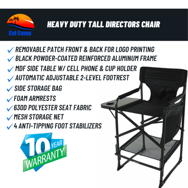 Model # 68XLTT – Heavy Duty Tall Directors Chair