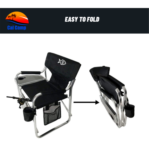 Premium Director Fishing Chair with Rod Holder