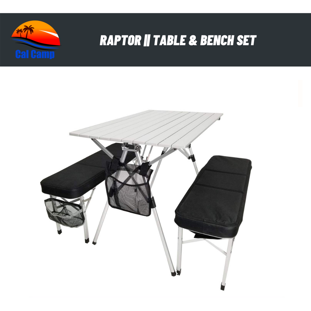 Raptor II Deluxe Compact Table & Bench Set With Military-Grade