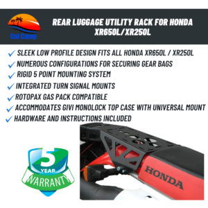 Rear Luggage Utility Rack for Honda XR650L/XR250L