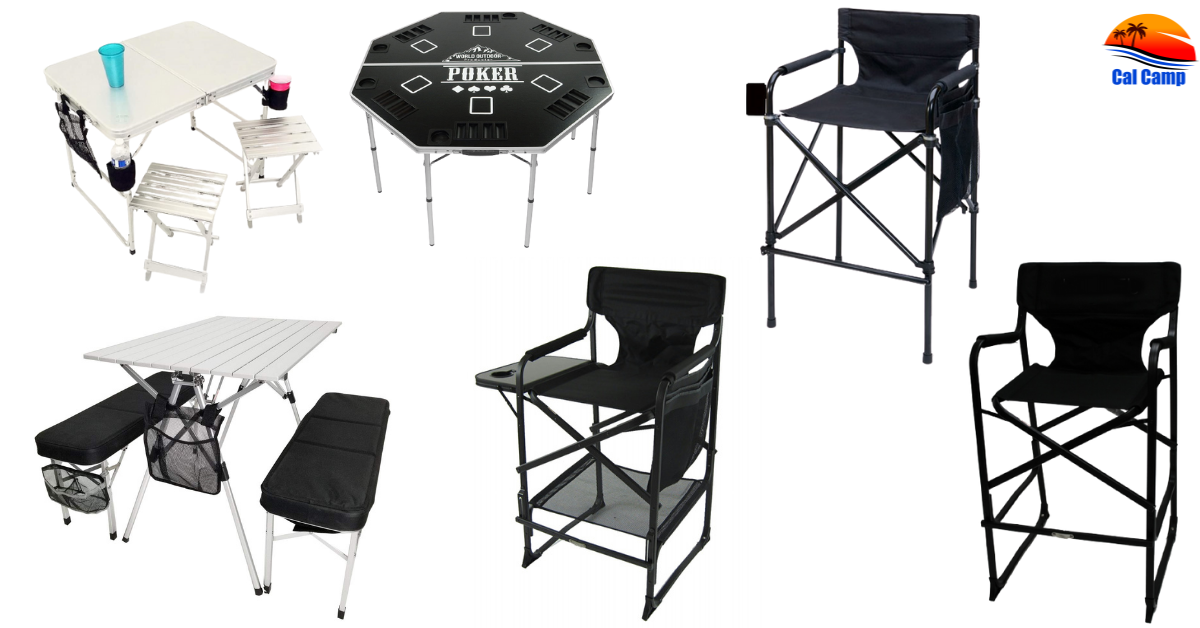 portable camping tables and chairs